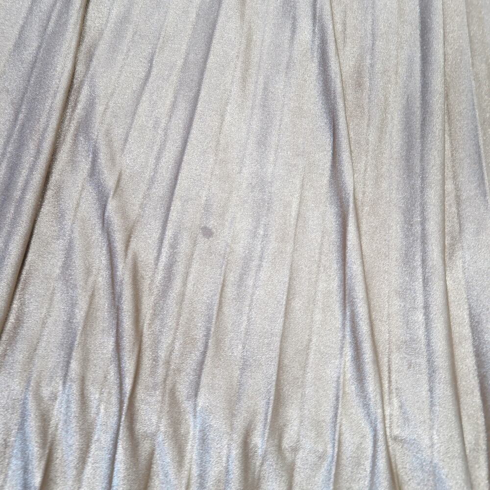 INC International Concepts Shiny Metallic Gold Pleated Maxi Skirt 10 - Picture 6 of 6